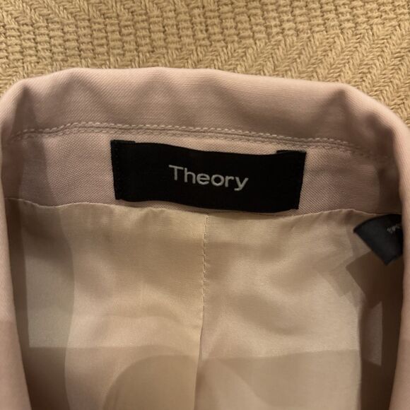 Theory Blazer womens Size 4 Dusty Pink Single Breast Career Formal Workwear - Picture 3 of 7